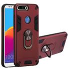 For Huawei Honor 7C / Enjoy 8 2 in 1 Armour Series PC + TPU Protective Case with Ring Holder(Wine Red) - 1