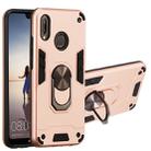 For Huawei P20 Lite / nova 3e 2 in 1 Armour Series PC + TPU Protective Case with Ring Holder(Rose Gold) - 1