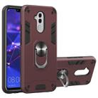 For Huawei Mate 20 Lite 2 in 1 Armour Series PC + TPU Protective Case with Ring Holder(Wine Red) - 1