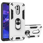 For Huawei Mate 20 Lite 2 in 1 Armour Series PC + TPU Protective Case with Ring Holder(Silver) - 1