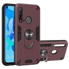 For Huawei P20 Lite (2019) / nova 5i 2 in 1 Armour Series PC + TPU Protective Case with Ring Holder(Wine Red) - 1