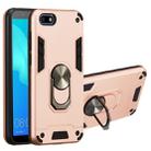 For Huawei Y5 (2018) / Y5 Prime (2018) 2 in 1 Armour Series PC + TPU Protective Case with Ring Holder(Rose Gold) - 1