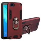 For Huawei Y5 (2018) / Y5 Prime (2018) 2 in 1 Armour Series PC + TPU Protective Case with Ring Holder(Wine Red) - 1