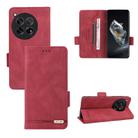For OnePlus 12 Magnetic Clasp Leather Phone Case(Red) - 1