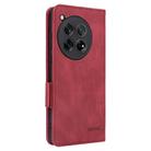For OnePlus 12 Magnetic Clasp Leather Phone Case(Red) - 3