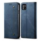 For Huawei Y5P Denim Texture Casual Style Horizontal Flip Leather Case with Holder & Card Slots & Wallet(Blue) - 1