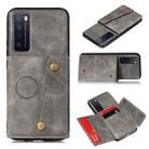 For Huawei Honor 30 Double Buckle PU + TPU Shockproof Magnetic Protective Case with Card Slot(Grey) - 1