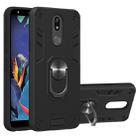 For LG K40 2 in 1 Armour Series PC + TPU Protective Case with Ring Holder(Black) - 1