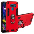 For LG K50 2 in 1 Armour Series PC + TPU Protective Case with Ring Holder(Red) - 1