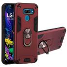 For LG K50 2 in 1 Armour Series PC + TPU Protective Case with Ring Holder(Wine Red) - 1