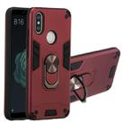 For Xiaomi Mi 6X / A2 2 in 1 Armour Series PC + TPU Protective Case with Ring Holder(Wine Red) - 1