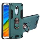 For Xiaomi Rdemi 5 Plus / Note 5 (India) 2 in 1 Armour Series PC + TPU Protective Case with Ring Holder(Dark Green) - 1