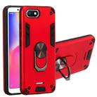 For Xiaomi Redmi 6A (Nonporous) 2 in 1 Armour Series PC + TPU Protective Case with Ring Holder(Red) - 1