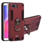For Xiaomi Redmi 6A (Nonporous) 2 in 1 Armour Series PC + TPU Protective Case with Ring Holder(Wine Red) - 1