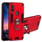 For Xiaomi Redmi Note 6 / Note 6 Pro 2 in 1 Armour Series PC + TPU Protective Case with Ring Holder(Red) - 1