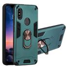 For Xiaomi Redmi Note 6 / Note 6 Pro 2 in 1 Armour Series PC + TPU Protective Case with Ring Holder(Dark Green) - 1