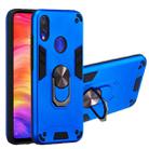 For Xiaomi Redmi Note 7 / Note 7 Pro / Note 7s 2 in 1 Armour Series PC + TPU Protective Case with Ring Holder(Dark Blue) - 1