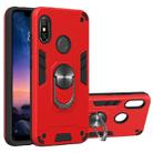 For Xiaomi Rdemi 6 Pro / Mi A2 Lite 2 in 1 Armour Series PC + TPU Protective Case with Ring Holder(Red) - 1