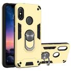 For Xiaomi Rdemi 6 Pro / Mi A2 Lite 2 in 1 Armour Series PC + TPU Protective Case with Ring Holder(Gold) - 1