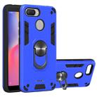 For Xiaomi Redmi 6 (Perforated) 2 in 1 Armour Series PC + TPU Protective Case with Ring Holder(Dark Blue) - 1