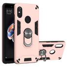 For Xiaomi Rdemi Note 5 Pro / Note 5 2 in 1 Armour Series PC + TPU Protective Case with Ring Holder(Rose Gold) - 1