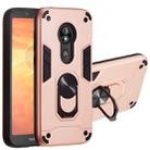 For Motorola E5 Play / E5 (US Version) 2 in 1 Armour Series PC + TPU Protective Case with Ring Holder(Rose Gold) - 1