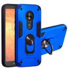 For Motorola E5 Play / E5 (US Version) 2 in 1 Armour Series PC + TPU Protective Case with Ring Holder(Dark Blue) - 1