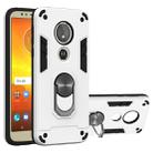 For Motorola Moto E5(EU Version) / G6 Play 2 in 1 Armour Series PC + TPU Protective Case with Ring Holder(Silver) - 1