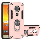 For Motorola Moto E5(EU Version) / G6 Play 2 in 1 Armour Series PC + TPU Protective Case with Ring Holder(Rose Gold) - 1