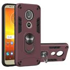 For Motorola Moto E5(EU Version) / G6 Play 2 in 1 Armour Series PC + TPU Protective Case with Ring Holder(Wine Red) - 1
