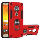 For Motorola Moto E5(EU Version) / G6 Play 2 in 1 Armour Series PC + TPU Protective Case with Ring Holder(Red) - 1