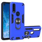 For Motorola Moto P40 Power 2 in 1 Armour Series PC + TPU Protective Case with Ring Holder(Dark Blue) - 1