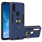 For Motorola Moto P40 Power 2 in 1 Armour Series PC + TPU Protective Case with Ring Holder(Royal Blue) - 1