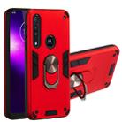 For Motorola One Macro / Moto G8 Play 2 in 1 Armour Series PC + TPU Protective Case with Ring Holder(Red) - 1