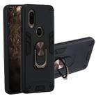 For Motorola Moto P40 2 in 1 Armour Series PC + TPU Protective Case with Ring Holder(Black) - 1