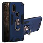 For Motorola Moto P40 2 in 1 Armour Series PC + TPU Protective Case with Ring Holder(Royal Blue) - 1