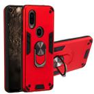 For Motorola Moto P40 2 in 1 Armour Series PC + TPU Protective Case with Ring Holder(Red) - 1