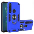 For Motorola Moto G8 Plus 2 in 1 Armour Series PC + TPU Protective Case with Ring Holder(Dark Blue) - 1