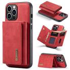 For iPhone 15 Pro DG.MING M1 Series 3-Fold Multi Card Wallet Leather Phone Case(Red) - 1