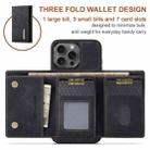 For iPhone 16 Pro Max DG.MING M1 Series 3-Fold Multi Card Wallet Leather Phone Case(Black) - 2