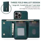 For iPhone 16 Pro Max DG.MING M1 Series 3-Fold Multi Card Wallet Leather Phone Case(Green) - 2