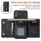 For iPhone 16 Plus DG.MING M1 Series 3-Fold Multi Card Wallet Leather Phone Case(Black) - 2