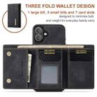 For iPhone 16 DG.MING M1 Series 3-Fold Multi Card Wallet Leather Phone Case(Black) - 2