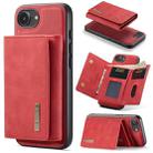 For iPhone 16e DG.MING M1 Series 3-Fold Multi Card Wallet Leather Phone Case(Red) - 1