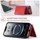 For iPhone 16e DG.MING M1 Series 3-Fold Multi Card Wallet Leather Phone Case(Red) - 3