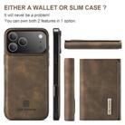 For iPhone 17 Pro Max DG.MING M1 Series 3-Fold Multi Card Wallet Leather Phone Case(Coffee) - 2