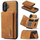 For iPhone 17 DG.MING M1 Series 3-Fold Multi Card Wallet Leather Phone Case(Brown) - 1