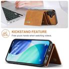 For iPhone 17 DG.MING M1 Series 3-Fold Multi Card Wallet Leather Phone Case(Brown) - 3