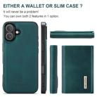 For iPhone 17 DG.MING M1 Series 3-Fold Multi Card Wallet Leather Phone Case(Green) - 2