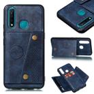 For vivo Y19 Double Buckle PU + TPU Shockproof Magnetic Protective Case with Card Slot(Blue) - 1